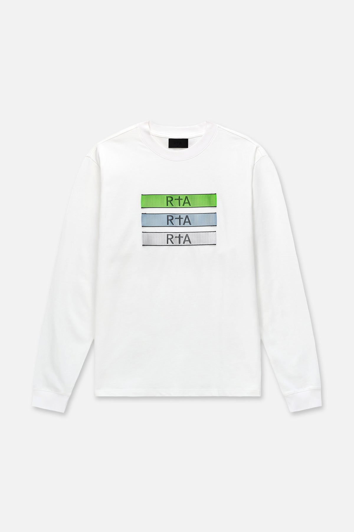 LAWRENCE LONG SLEEVE TEE | WHITE GLITCH LOGO