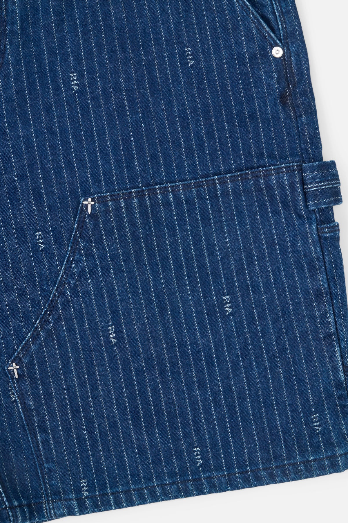 DANTE CARPENTER DENIM SHORT | BLUE PINSTRIPE RTA