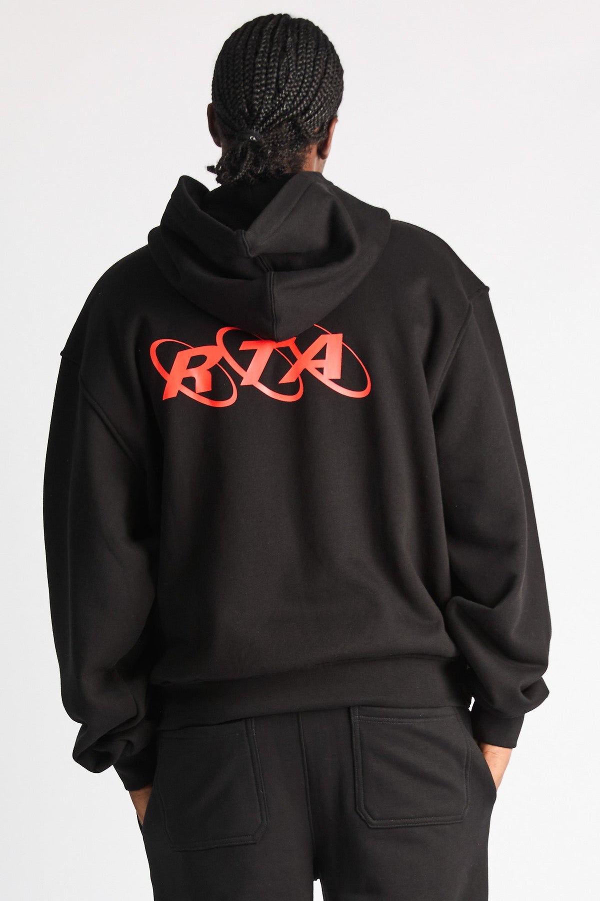 REN LAYERED ZIP UP HOODIE | BLACK PLANETARY RTA