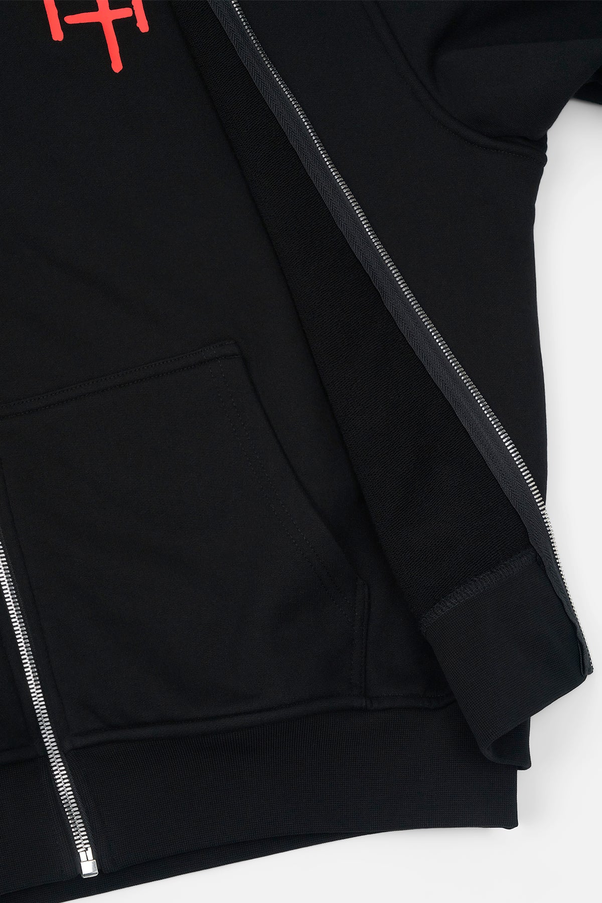 REN LAYERED ZIP UP HOODIE | BLACK PLANETARY RTA