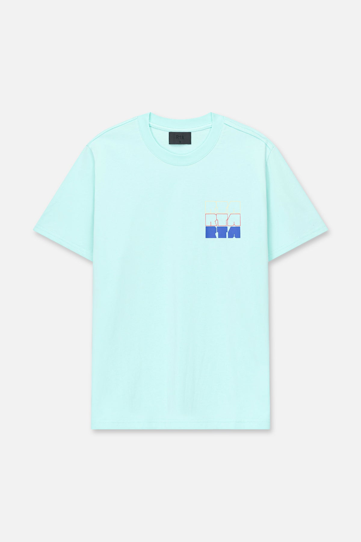 COLIN OVERSIZED SHORT SLEEVE TEE | TURQUOISE STACKED LOGO