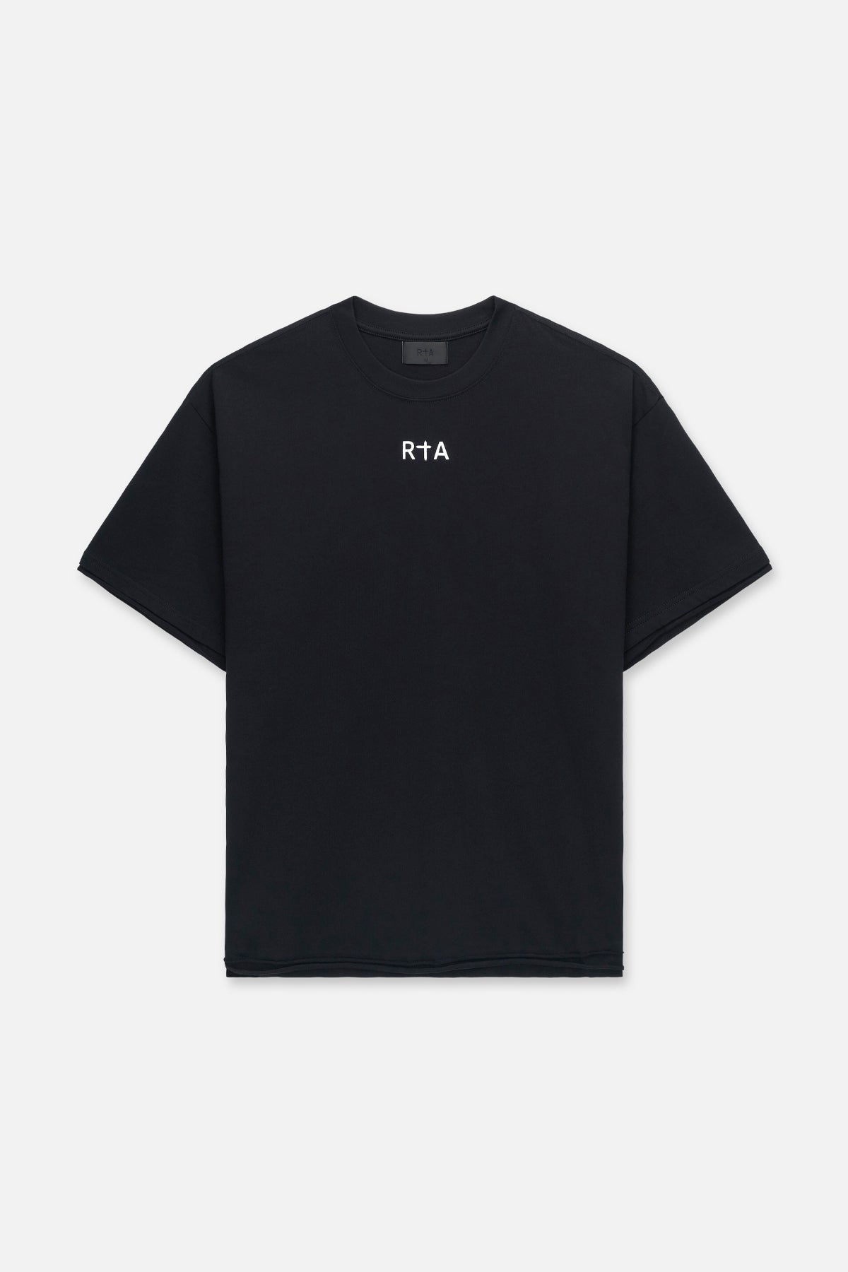 ELIAN DOUBLE LAYERED TEE | BLACK RTA FLAG