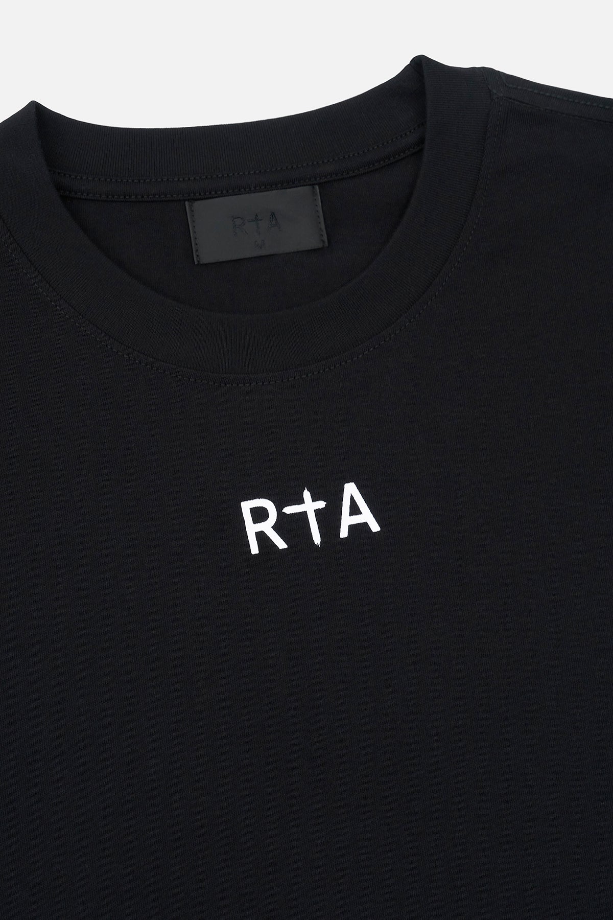ELIAN DOUBLE LAYERED TEE | BLACK RTA FLAG