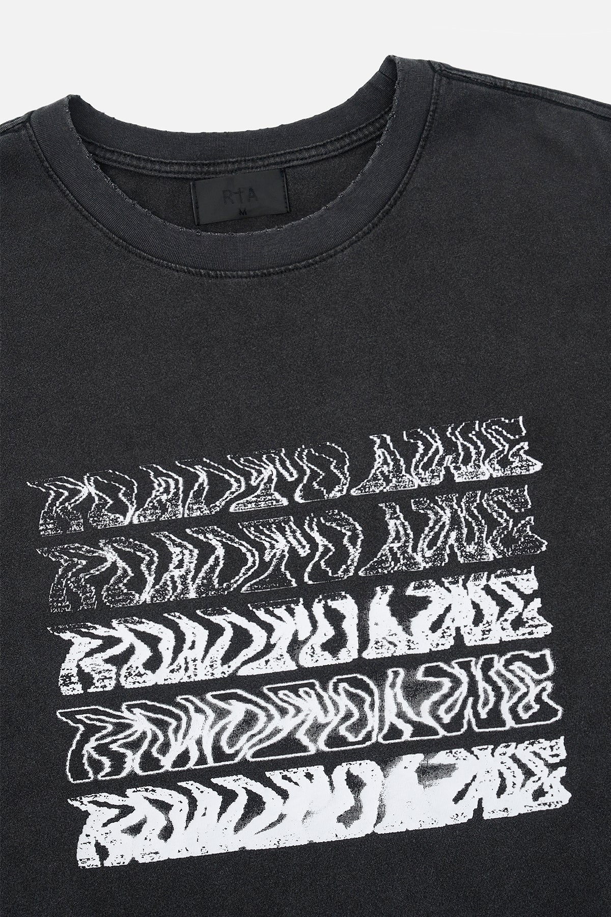 LORIS DOUBLE LAYERED LONG SLEEVE TEE | BLACK SMOKY RTA