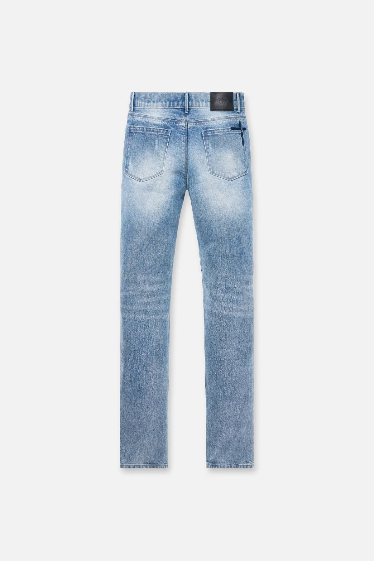 BRYANT STUDDED SKINNY JEAN | RIPPED MEDIUM BLUE CROSS