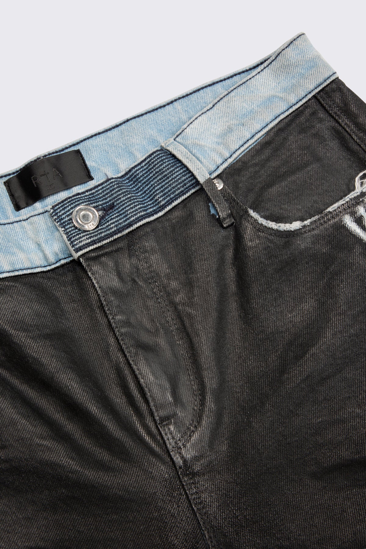 BRYANT RIPPED SKINNY JEAN | BLACK WAX COATED
