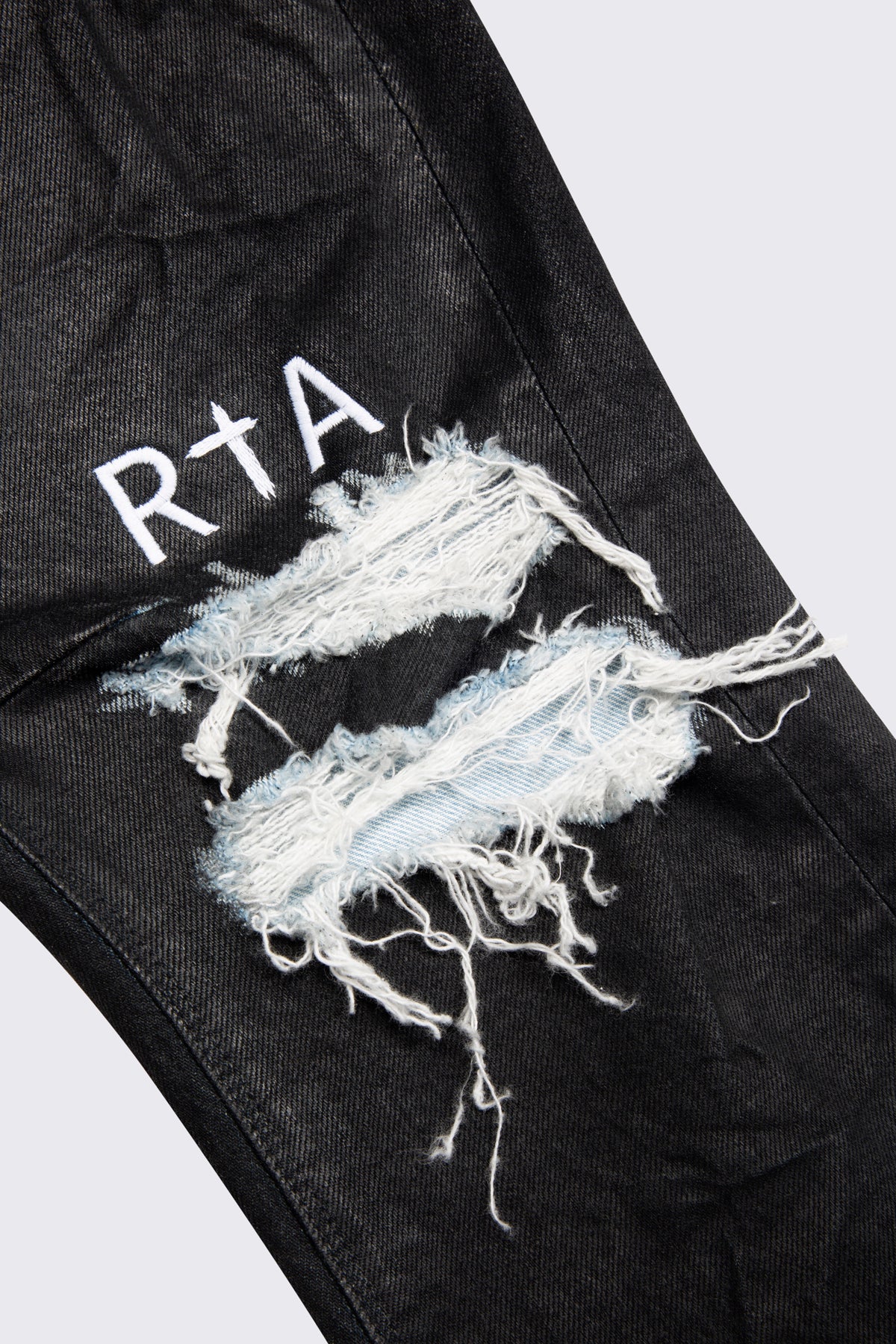 BRYANT RIPPED SKINNY JEAN | BLACK WAX COATED