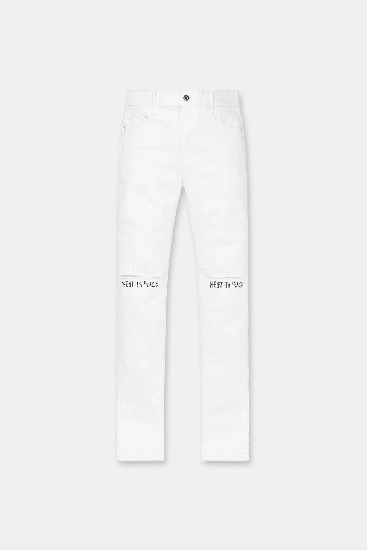 BRYANT SKINNY JEAN | WHITE REST IN PEACE