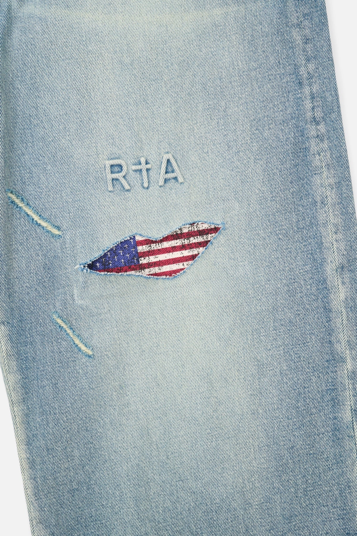 LIOR WIDE LEG JEANS | INDIGO FRAYED FLAG