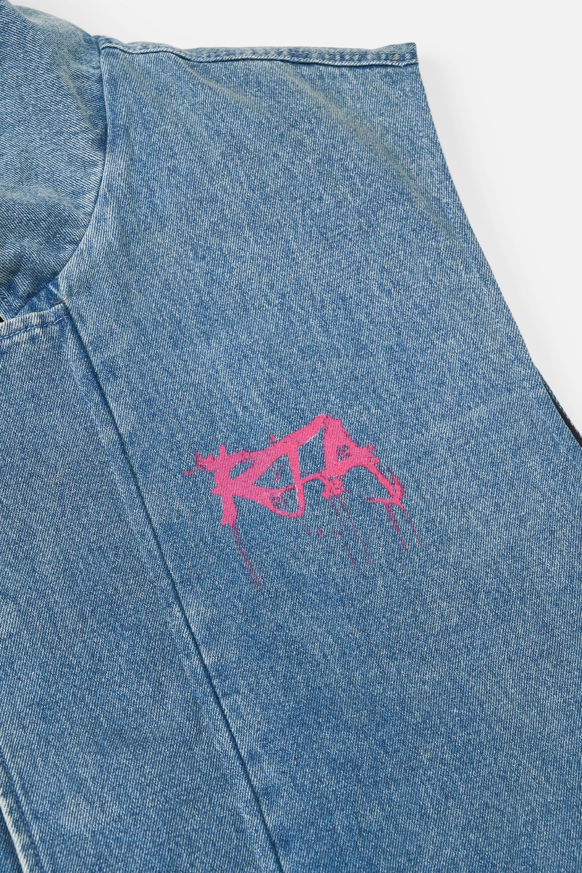 CESAR DENIM VEST | GRAFFITI BLUE