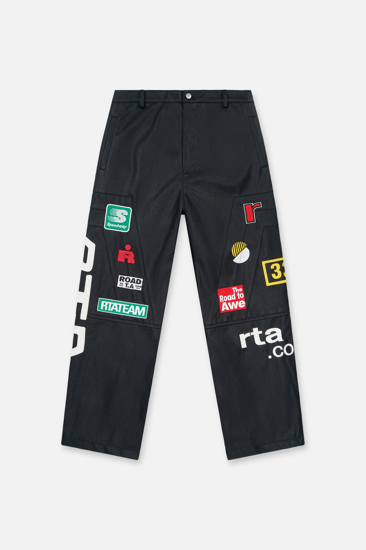 KIAN FAUX LEATHER MOTO PANT | BLACK MOTORSPORTS