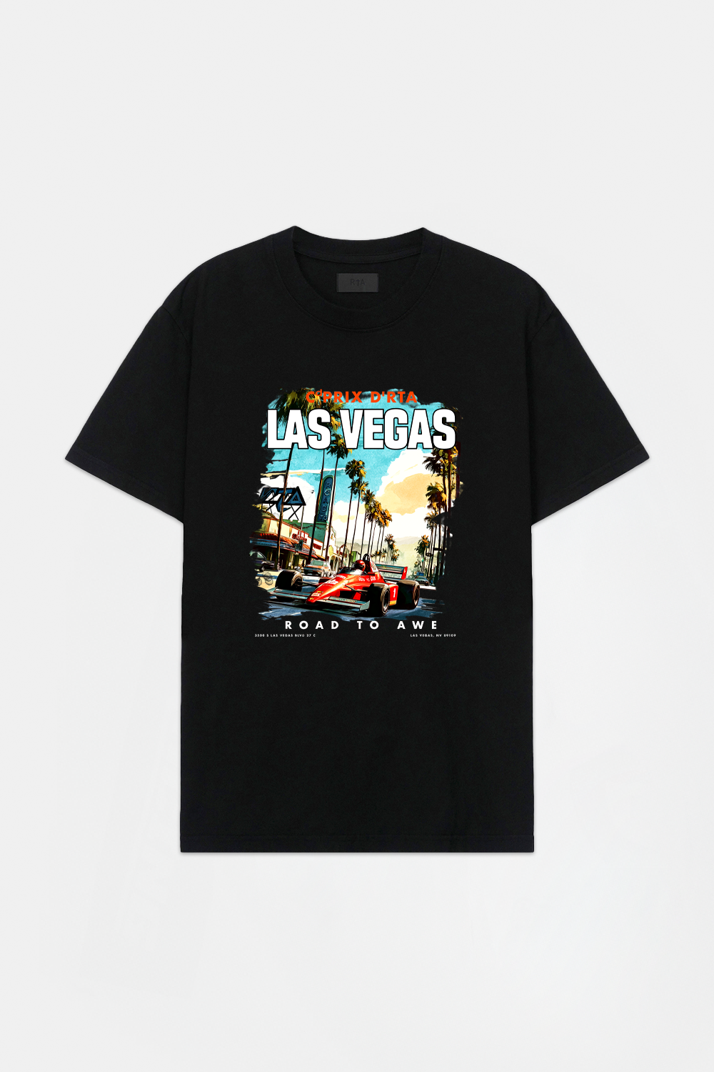 LIAM SHORT SLEEVE TEE | BLACK LAS VEGAS RACE