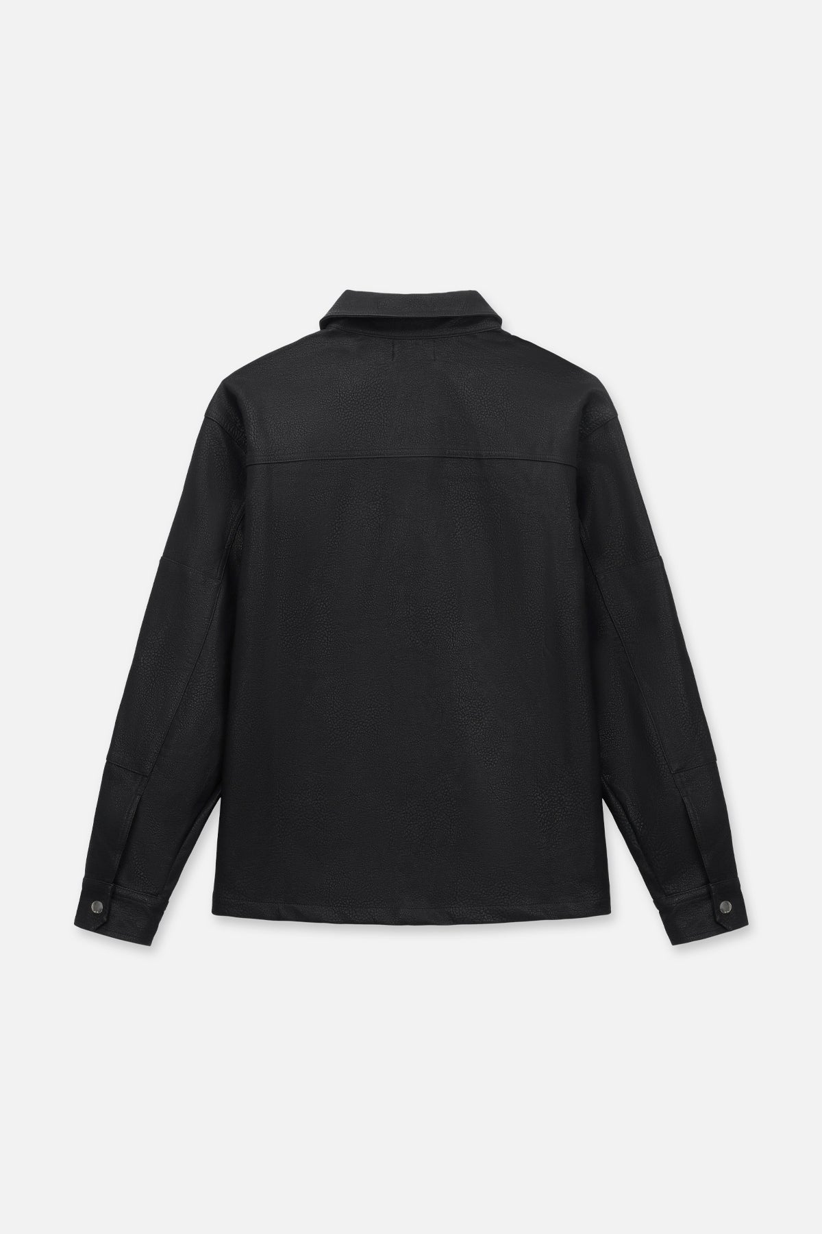 FISHER FAUX LEATHER JACKET | BLACK