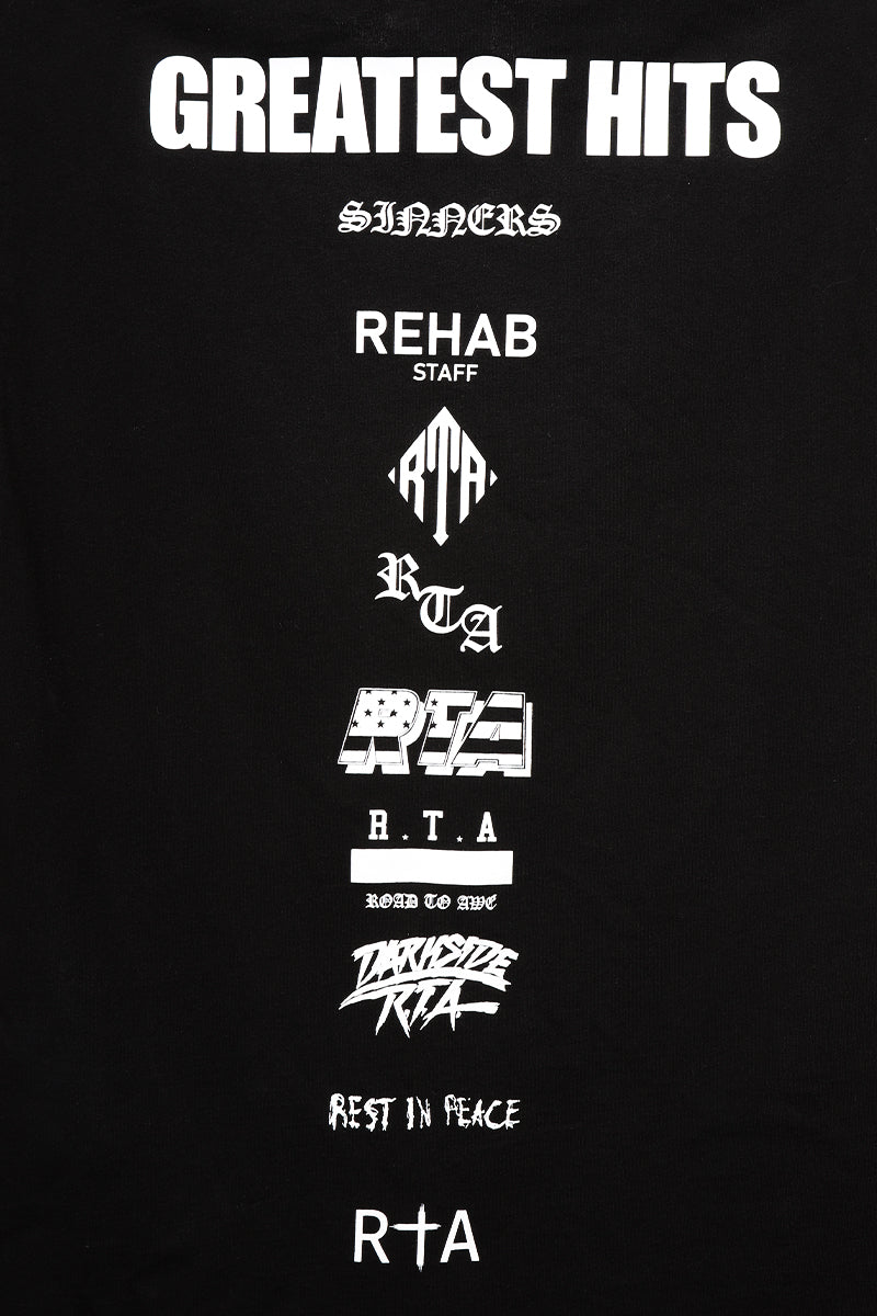 LIAM SHORT SLEEVE TEE | BLACK GREATEST HITS