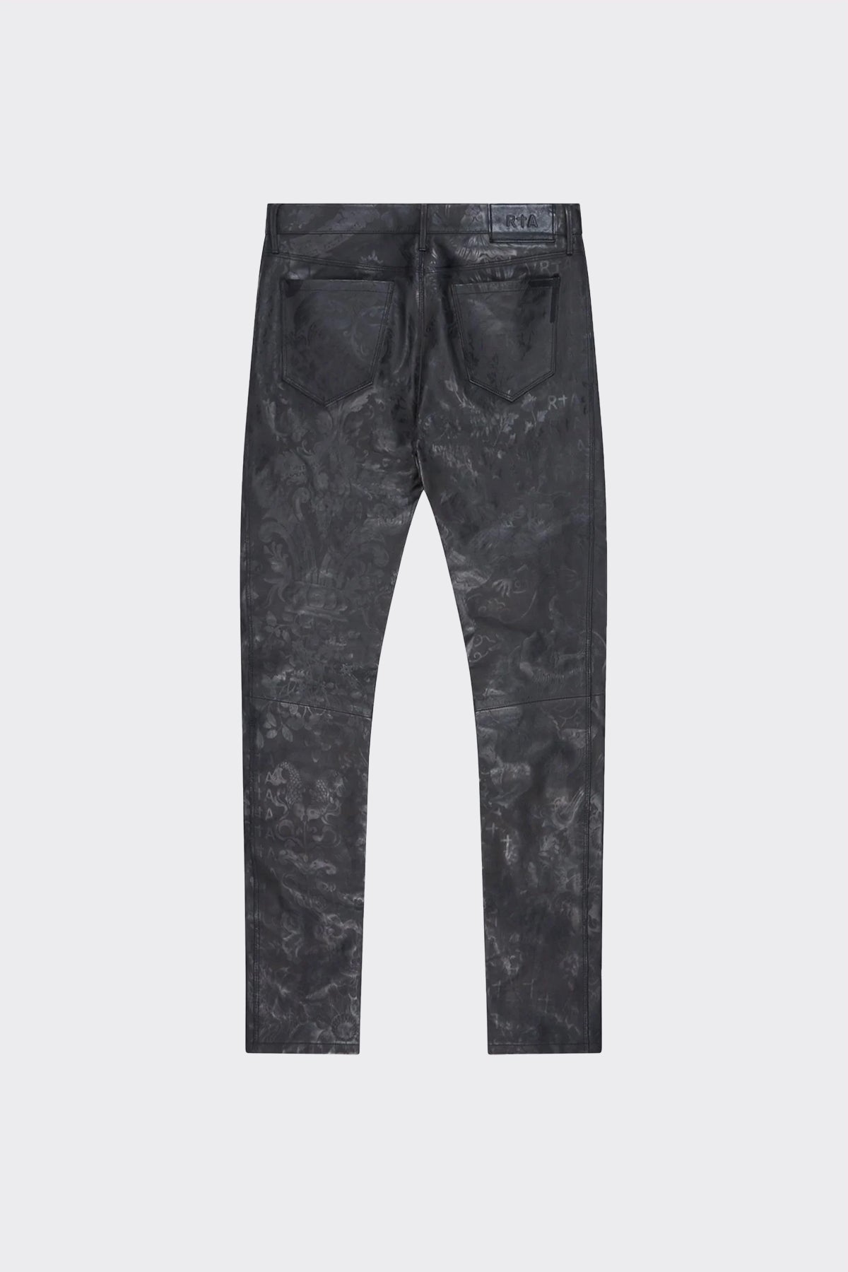 AKIO LEATHER PANT | BLACK PORCELAIN