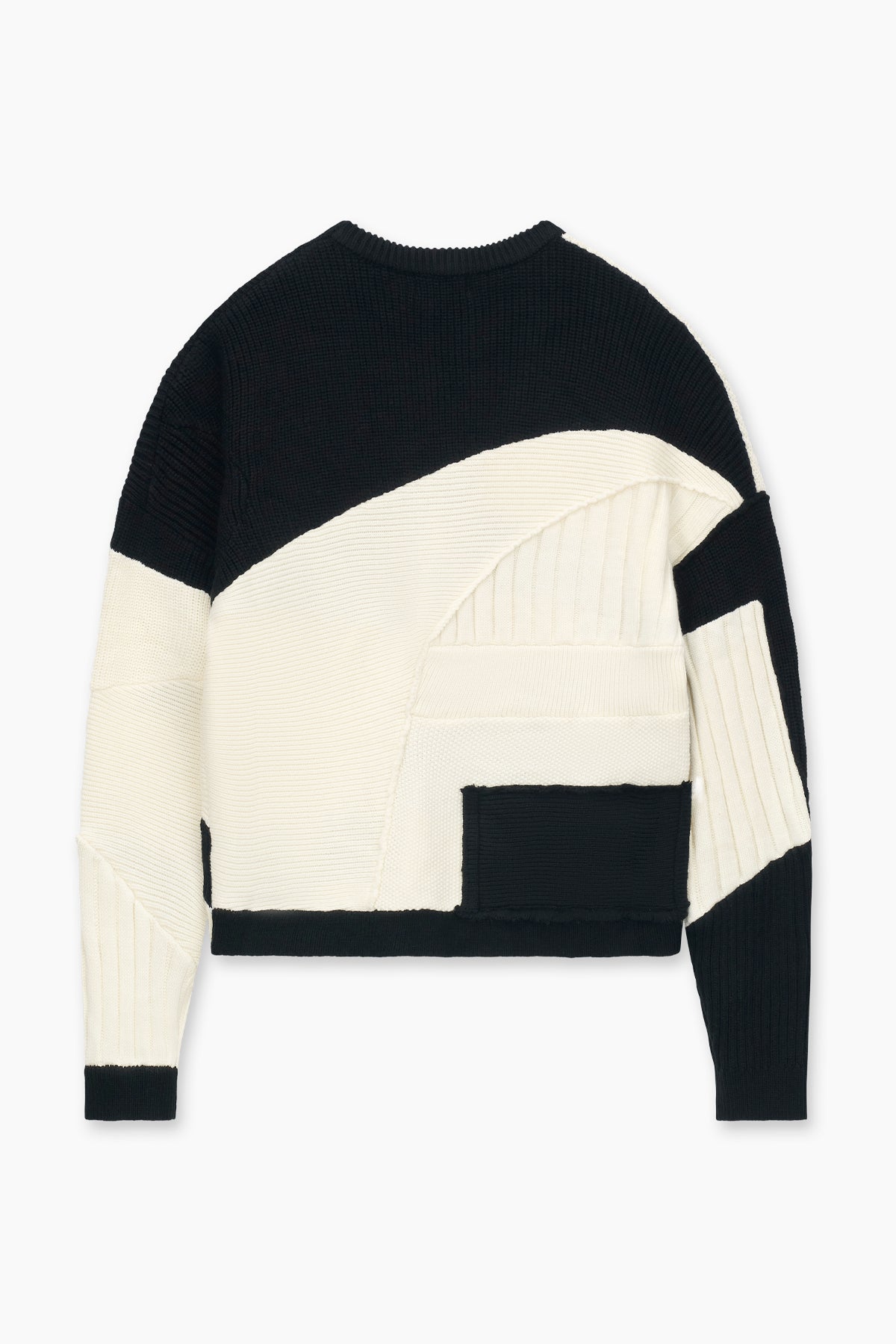 AIMEE KNIT SWEATER | BLACK AND WHITE GEOMETRIC