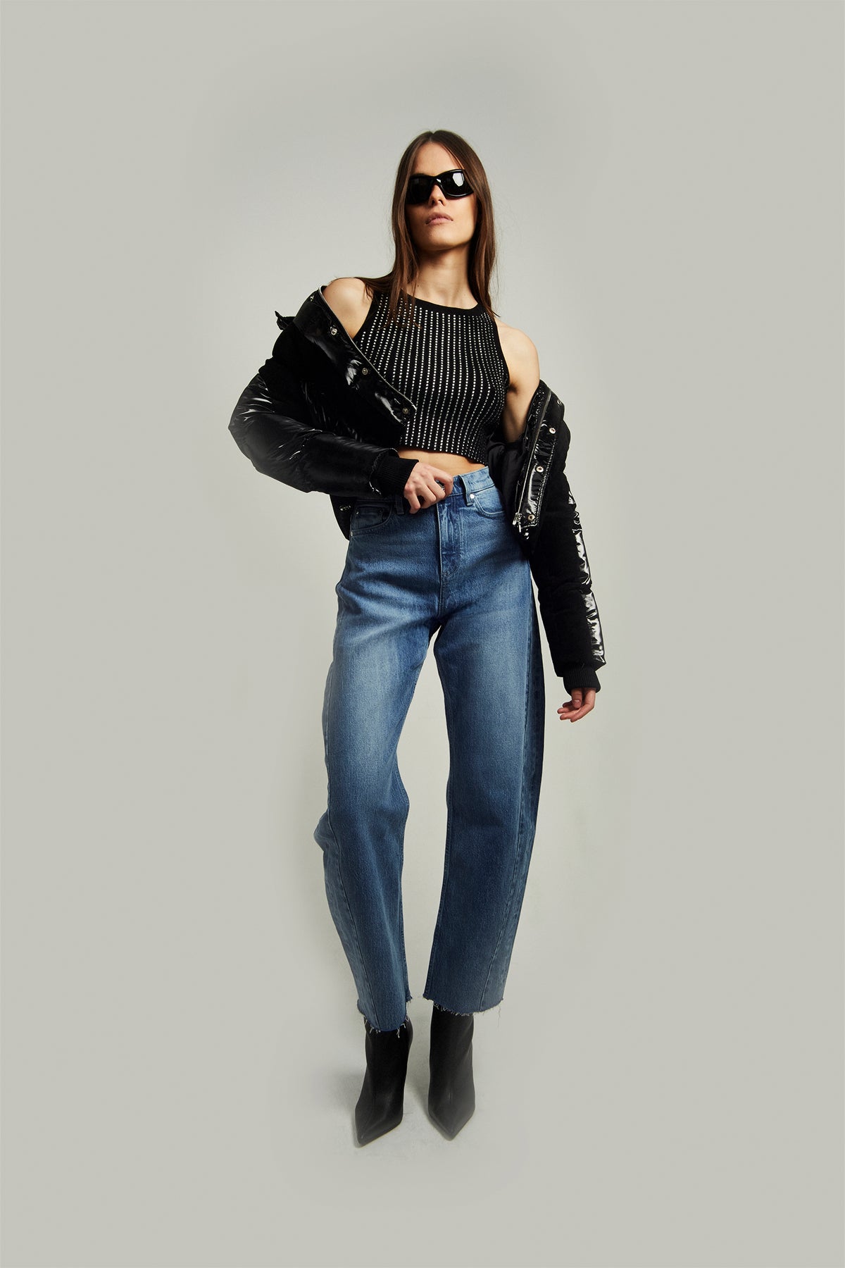 PENELOPE BARREL LEG JEAN | MEDIUM WASH