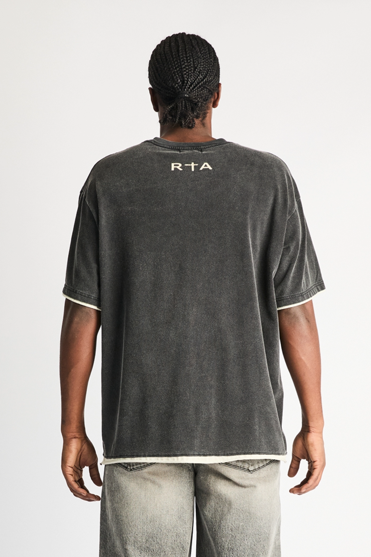 ELIAN DOUBLE LAYERED TEE | BLACK EXODUS