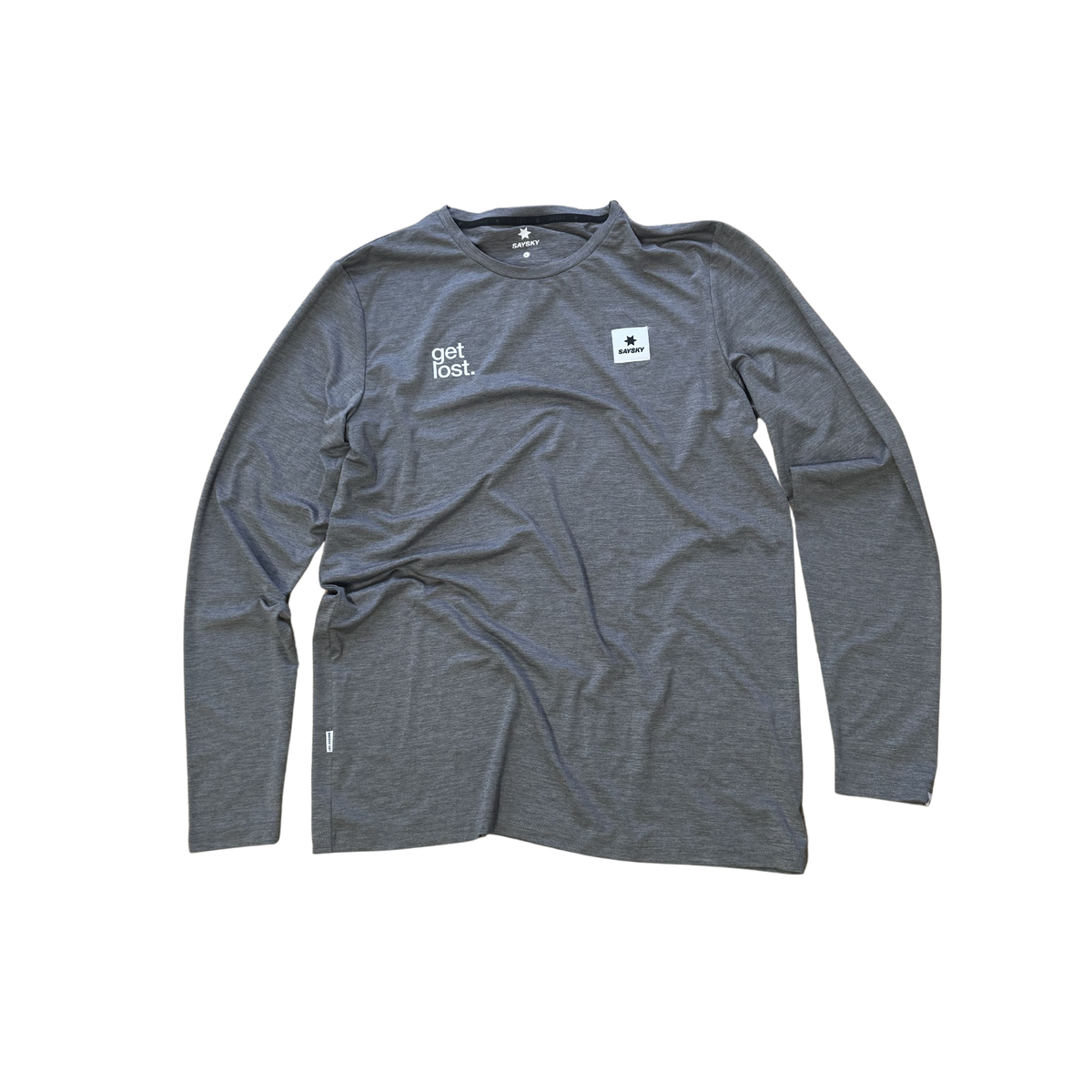 saysky clean pace longsleeve, get lost, grey.