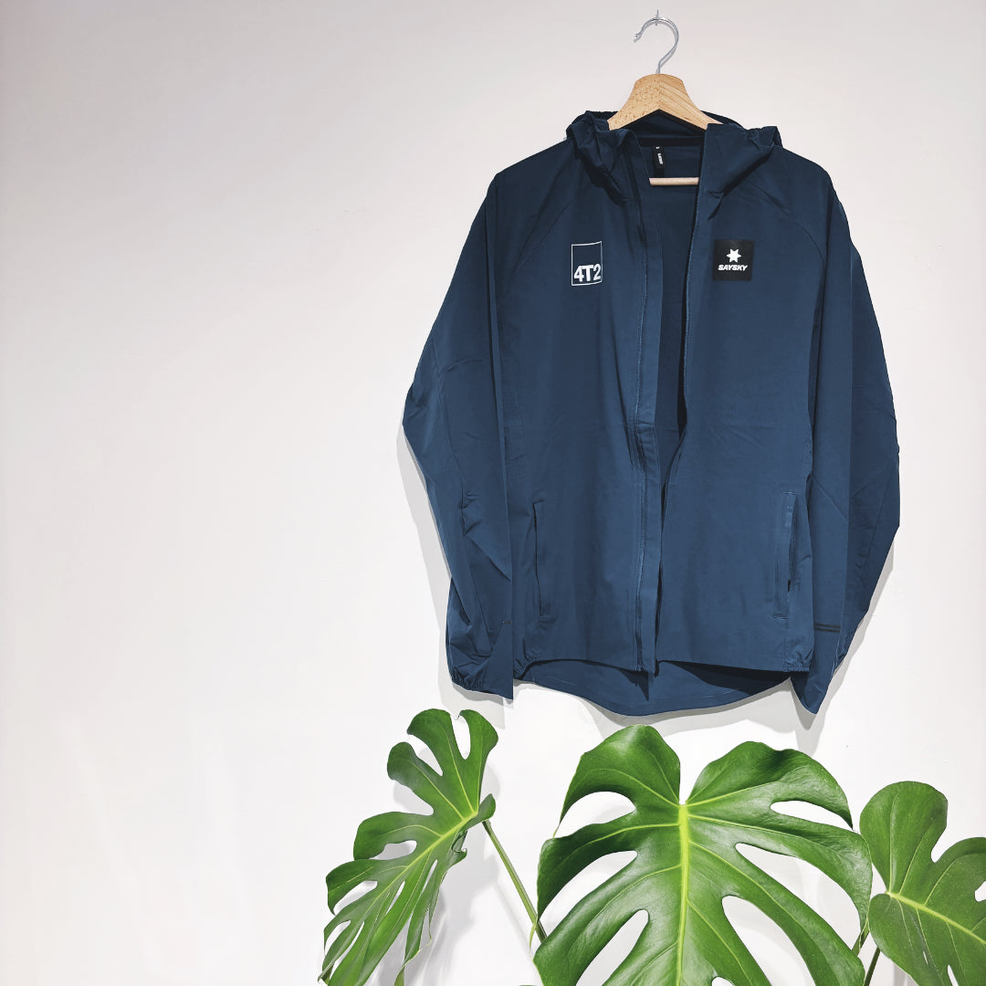 saysky clean pace flex hooded jacket, blue.